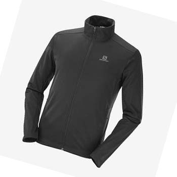 Salomon GORE TEX INFINIUM™ WINDSTOPPER® Kabát Férfi Fekete | HU 2372TCE